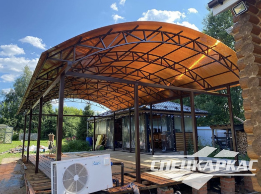 Навес из поликарбоната для бассейна №12 - фото 1086