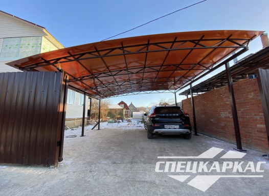 Односкатный навес для автомобилей (скат от соседа) №55 - фото 1510