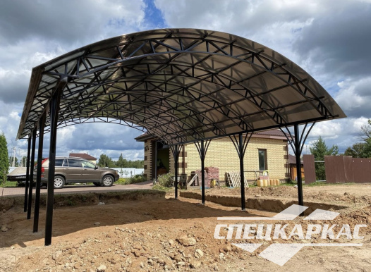 Арочный навес из поликарбоната для автомобилей №10 - фото 1067