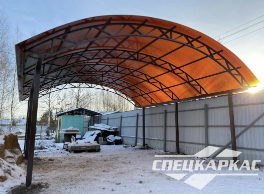 Навес для автомобиля арочного типа №57 - фото 1528